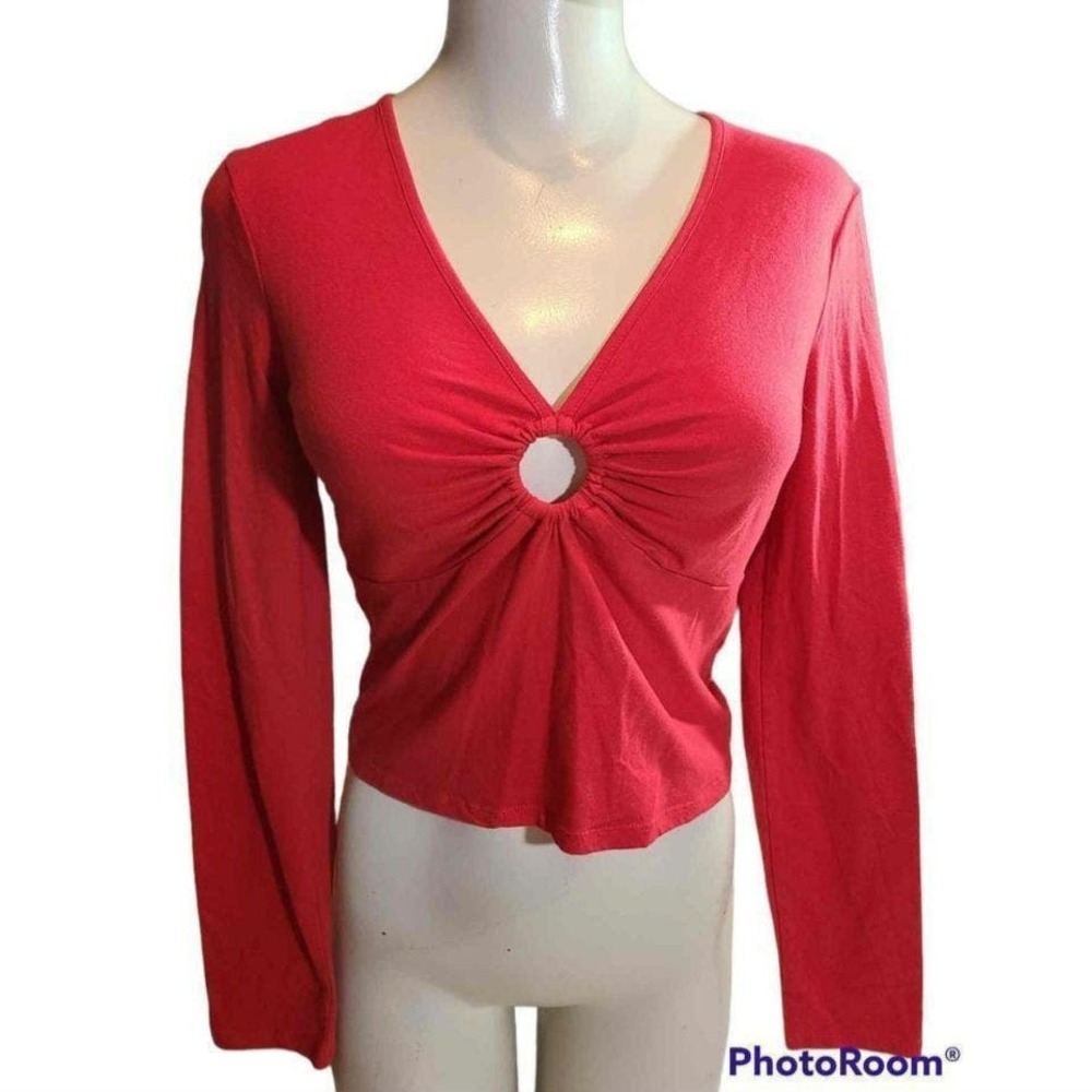 Wild Fable Cropped Long Sleeve Belly Shirt Lightweight